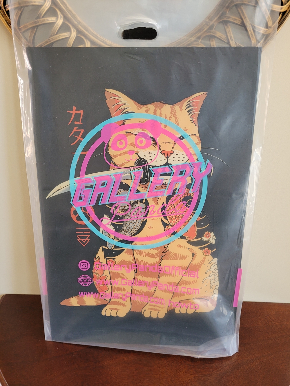 Brand New Gallery Panda Large 16" x 24" Cat Ana Embossed Acrylic Wall Art